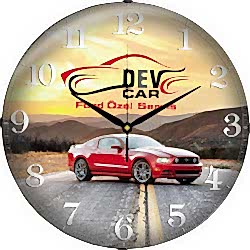 Bombe Cam Duvar Saati