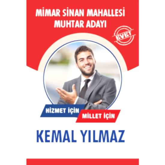 Muhtar Adayı Afiş, Broşür ve Oy Pusulası Baskısı Muhtar Adayı Afiş, Broşür ve Oy Pusulası Baskısı