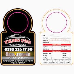 Oto Bakım & Yağ Değişim Kartları Baskı Hizmeti