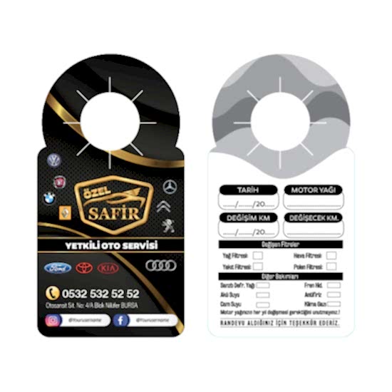 Oto Bakım & Yağ Değişim Kartları Baskı Hizmeti Oto Bakım & Yağ Değişim Kartları Baskı Hizmeti