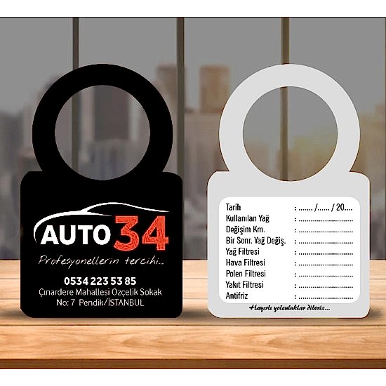 Oto Bakım & Yağ Değişim Kartları Baskı Hizmeti Oto Bakım & Yağ Değişim Kartları Baskı Hizmeti