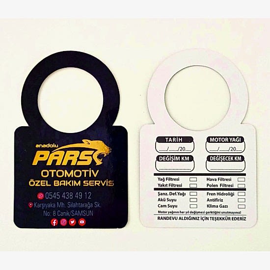 Oto Bakım & Yağ Değişim Kartları Baskı Hizmeti Oto Bakım & Yağ Değişim Kartları Baskı Hizmeti